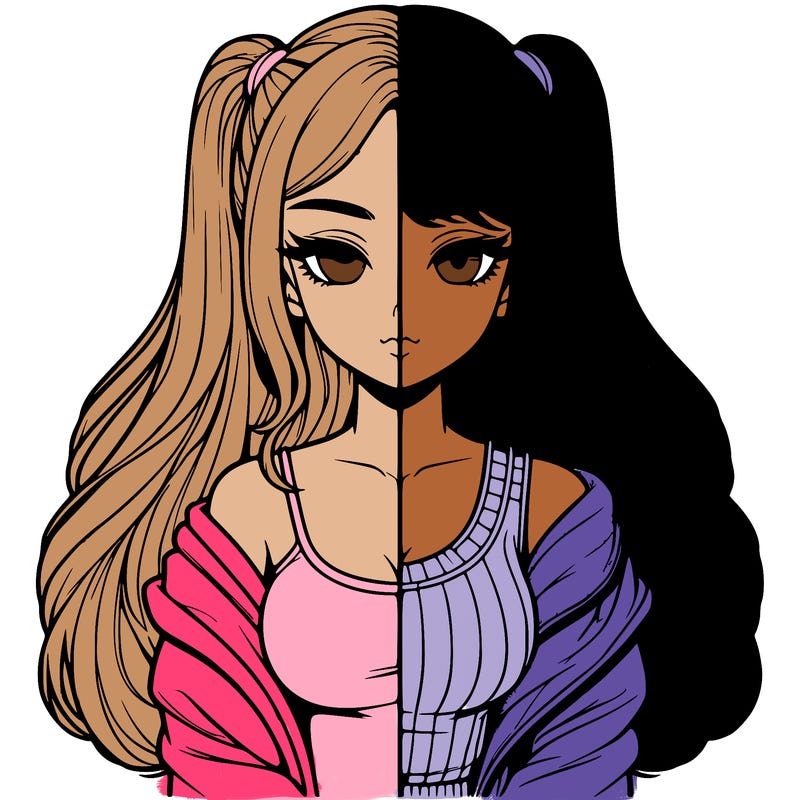 realistic girl split