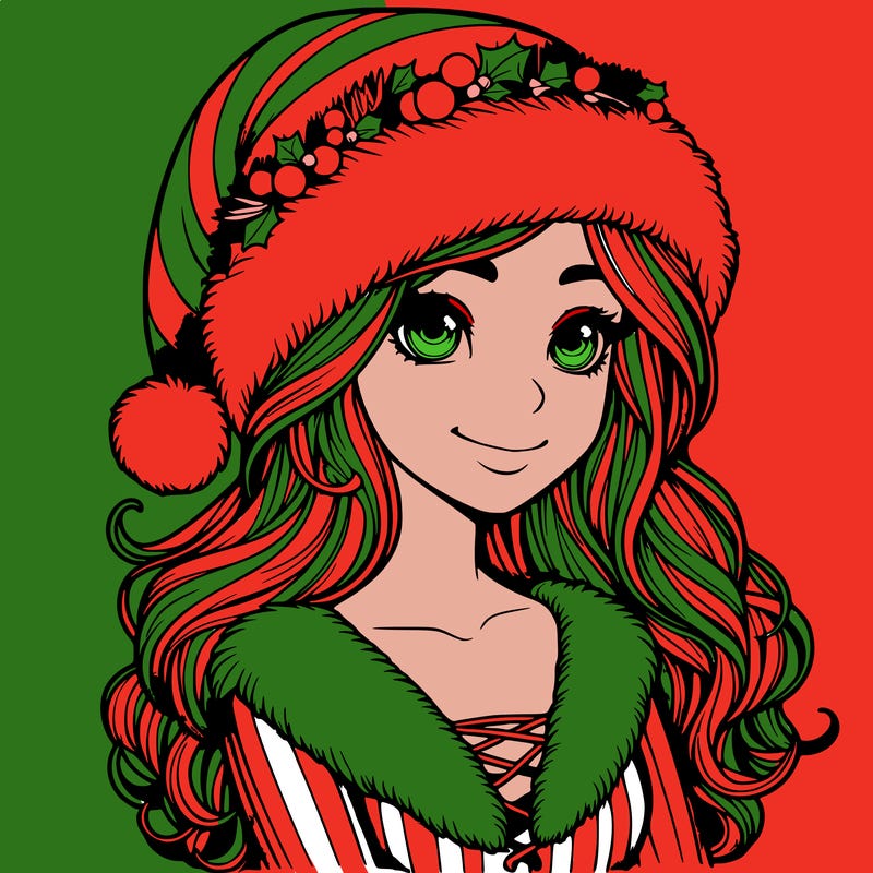 realistic christmas  girl
