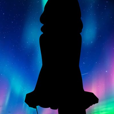 realistic girl in short dress