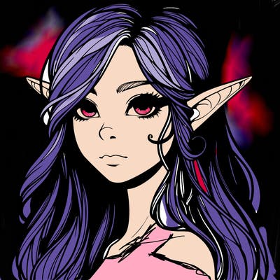 elf girl realistic dark fantasy
