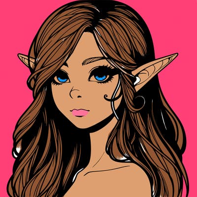 elf girl realistic dark fantasy