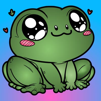 cute frog person realistic