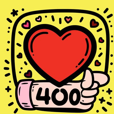 400 likes in heart