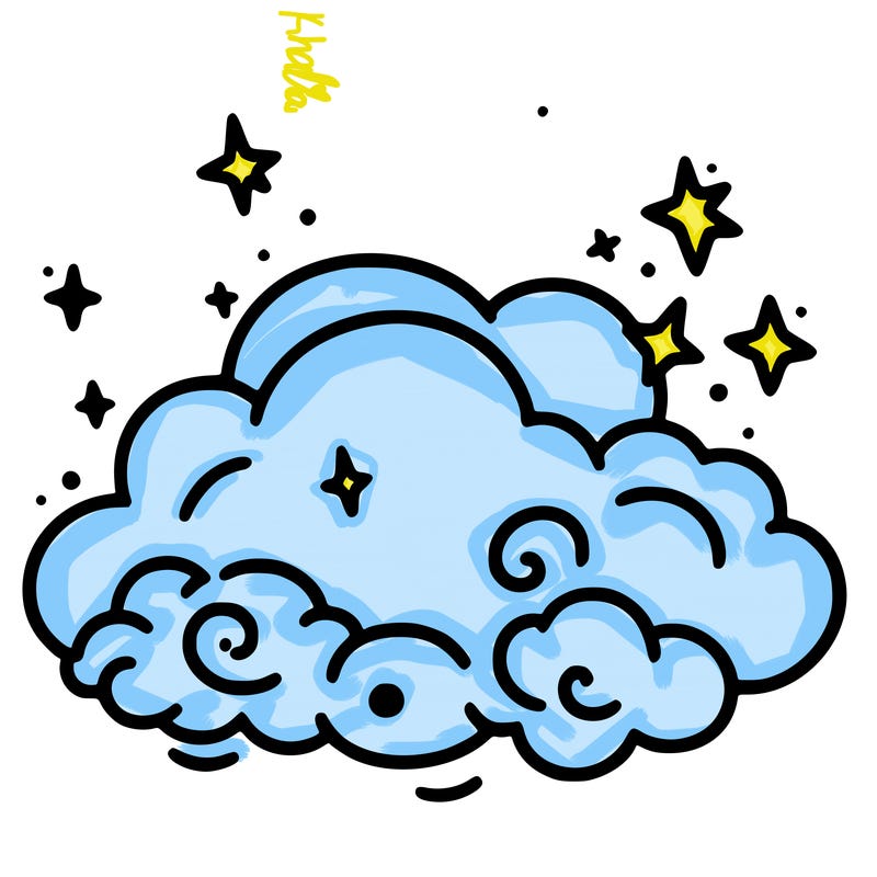 pink starry cloud sky