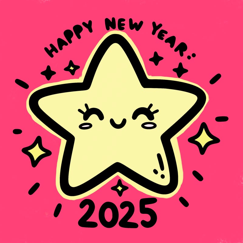 happy new year 2025 star wish