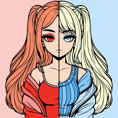 realistic girl split