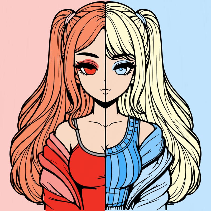realistic girl split