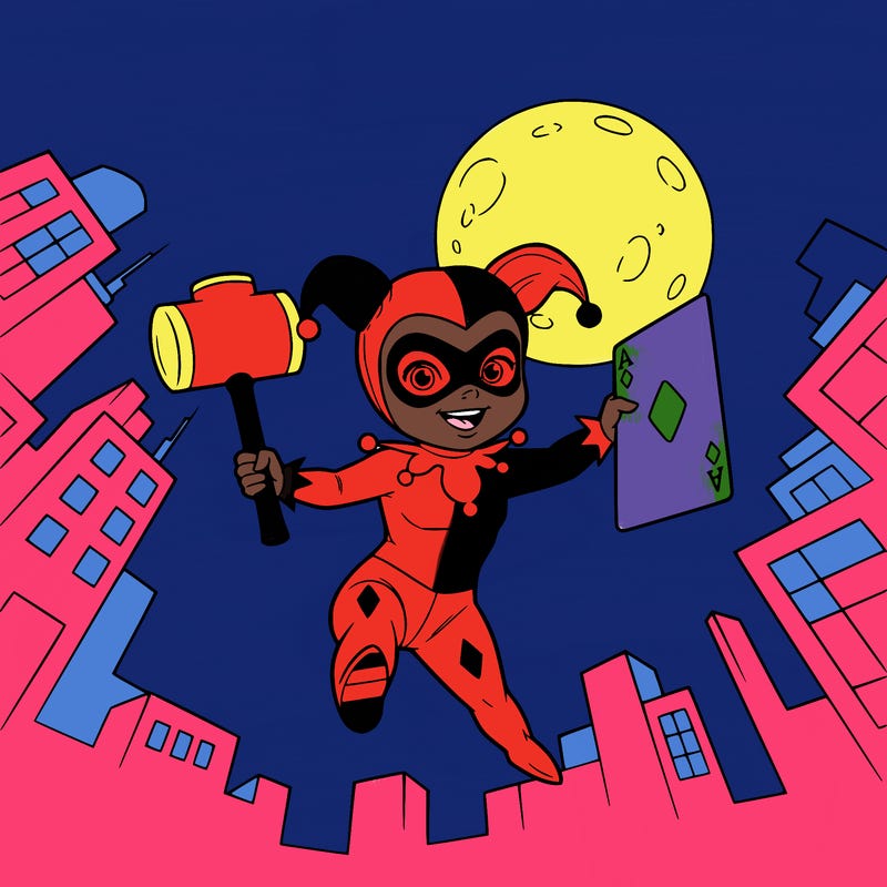 dramatic baby harley quinn