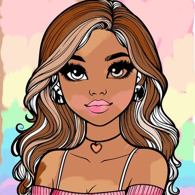 realistic pretty girl