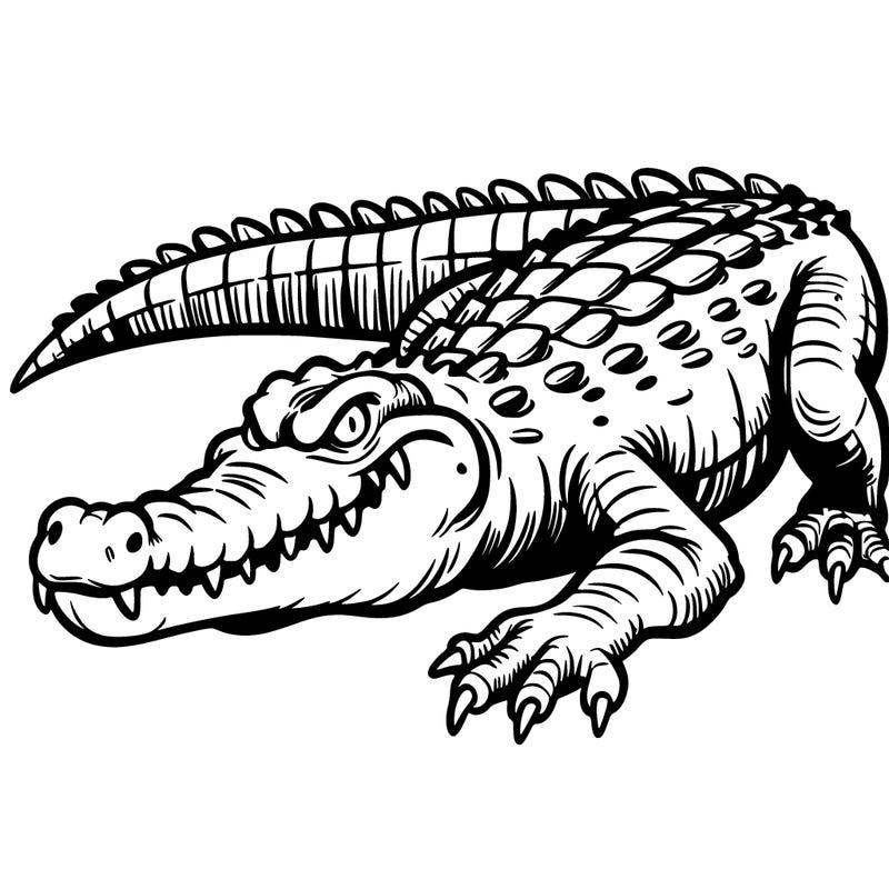 a terrifying crocodile
