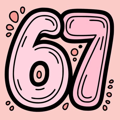 the number 67