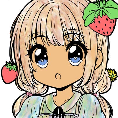 a anime strawberry girl