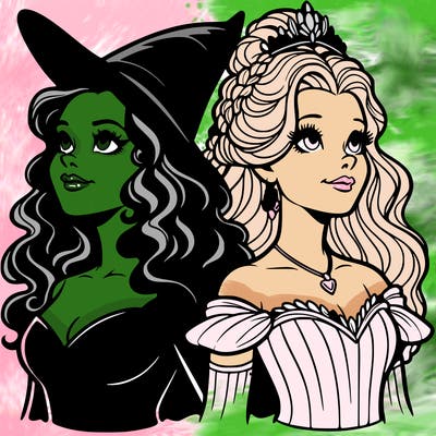 'elphaba and glinda (realistic)