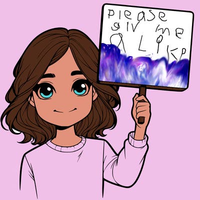 realistic girl holding up a sign