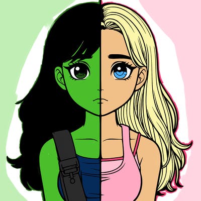 realistic girl split