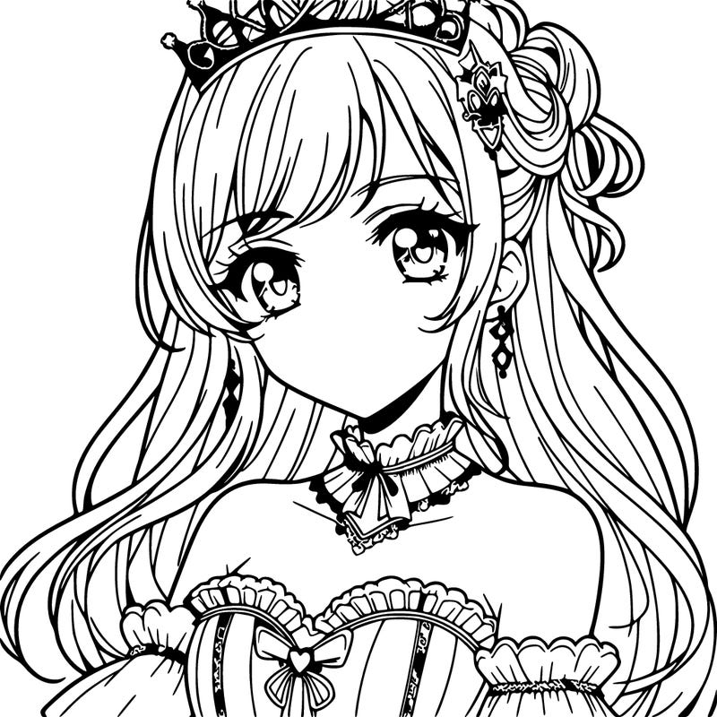 beautiful anime princess teen girl