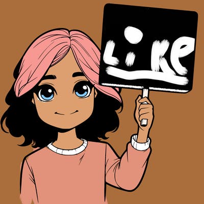 realistic girl holding up a sign