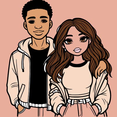 black girl with boyfriend