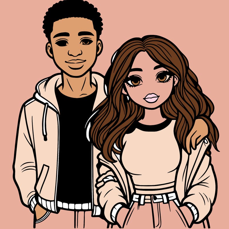 black girl with boyfriend