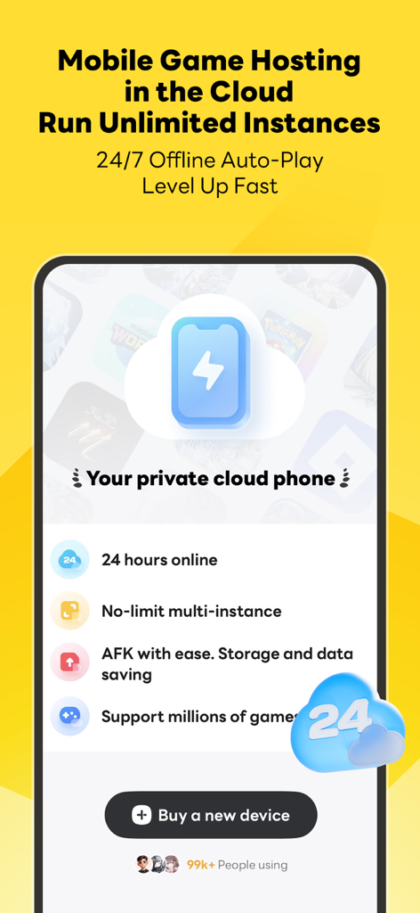 LDPlayer - Fonctionnalité Cloud Phone de LDPlayer pour le jeu automatique hors ligne 24h/24 et 7j/7 et le jeu mobile multi-instance