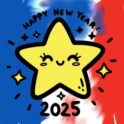 happy new year 2025 star wish