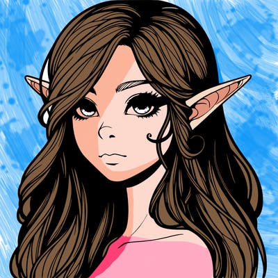 elf girl realistic dark fantasy