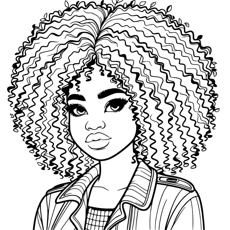 realistic afro american girl