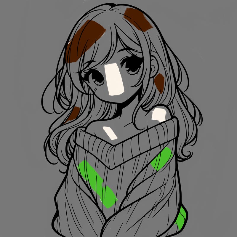 shy pretty girl wearing a sweater that is falling off one shoulder portrait
