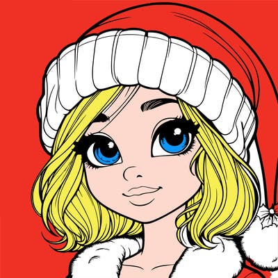 realistic christmas girl