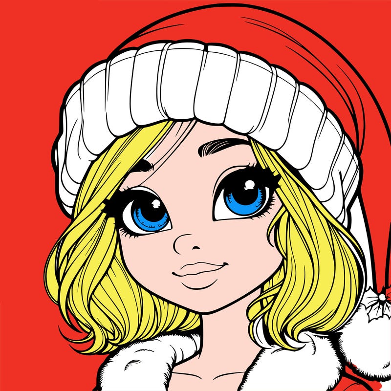 realistic christmas girl