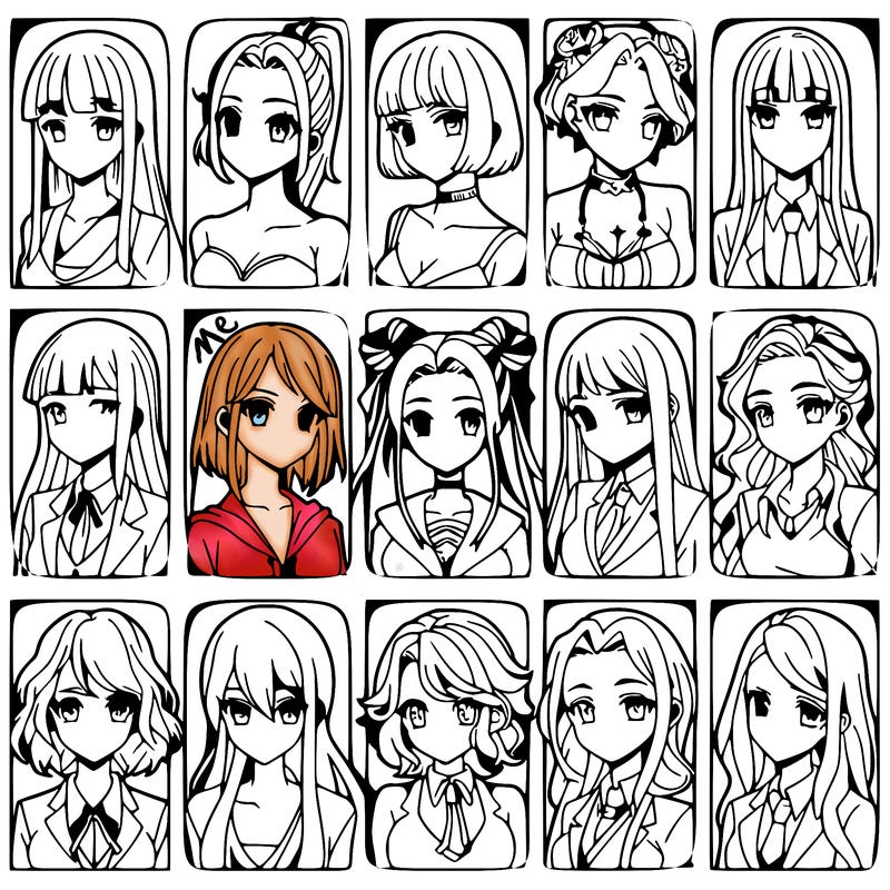 girls that look diffrent anime