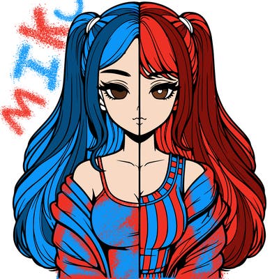 realistic girl split