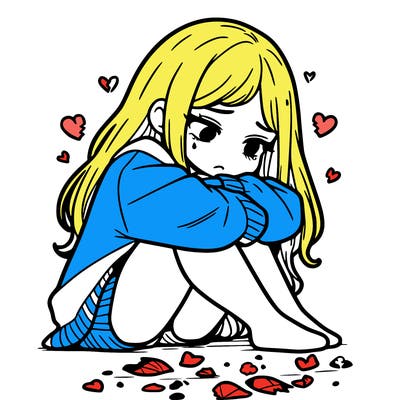 a girl after a breakup