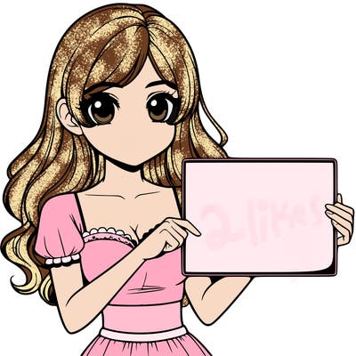 realistic pretty girl holding blank sign