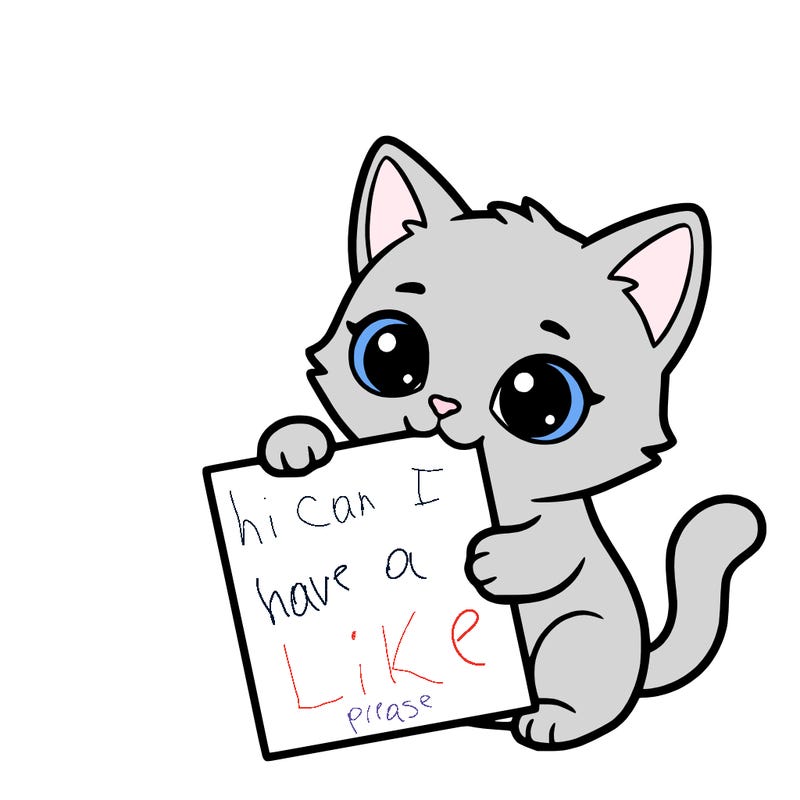 a small cat with a blank sheet of paper in its hand. the cat is sooooooo cute!