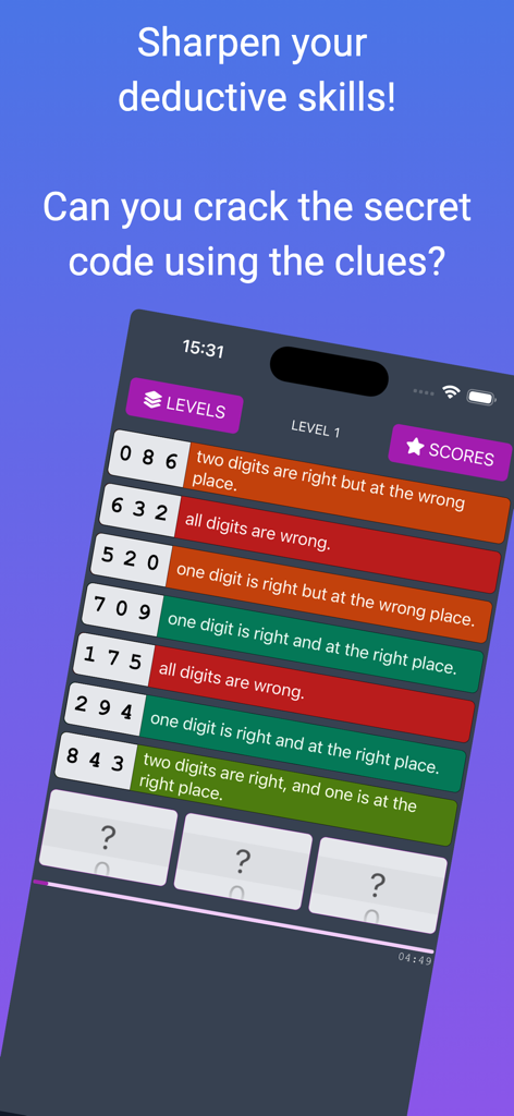 Cluzzle - Fun Logic Puzzle | Daily Code-Breaking Brain Trainer