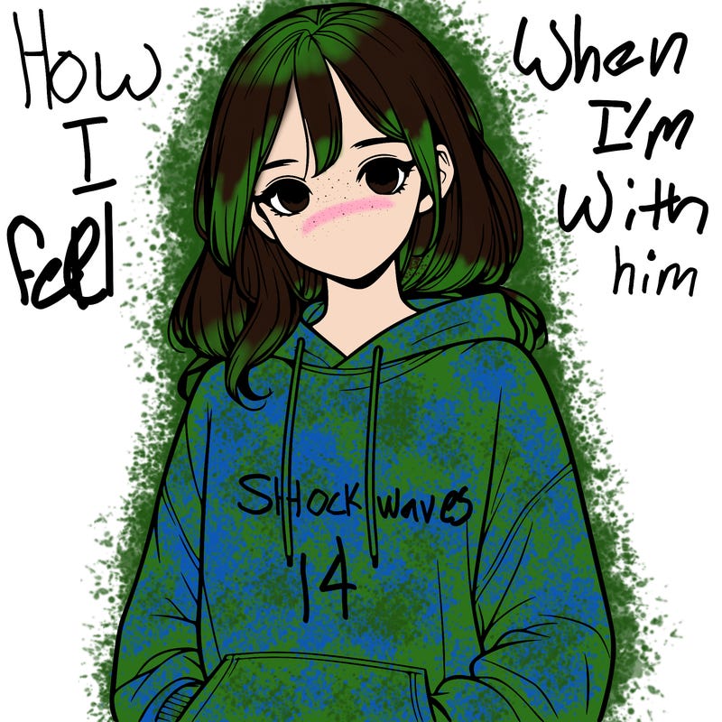 realistic girl with sweat shirt on