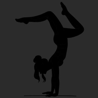 a woman doing a handstand