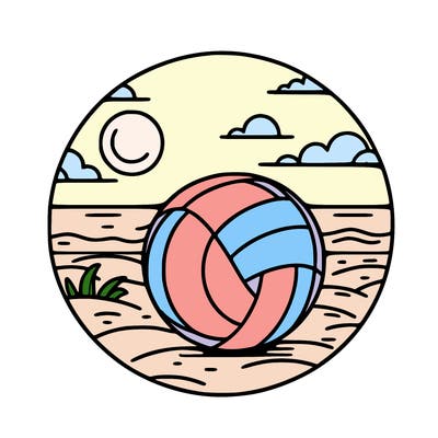 volleyball on a beach