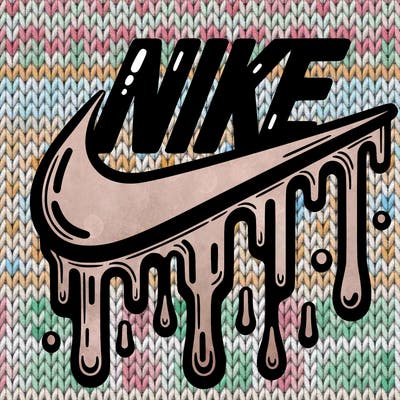 dripping nike logo