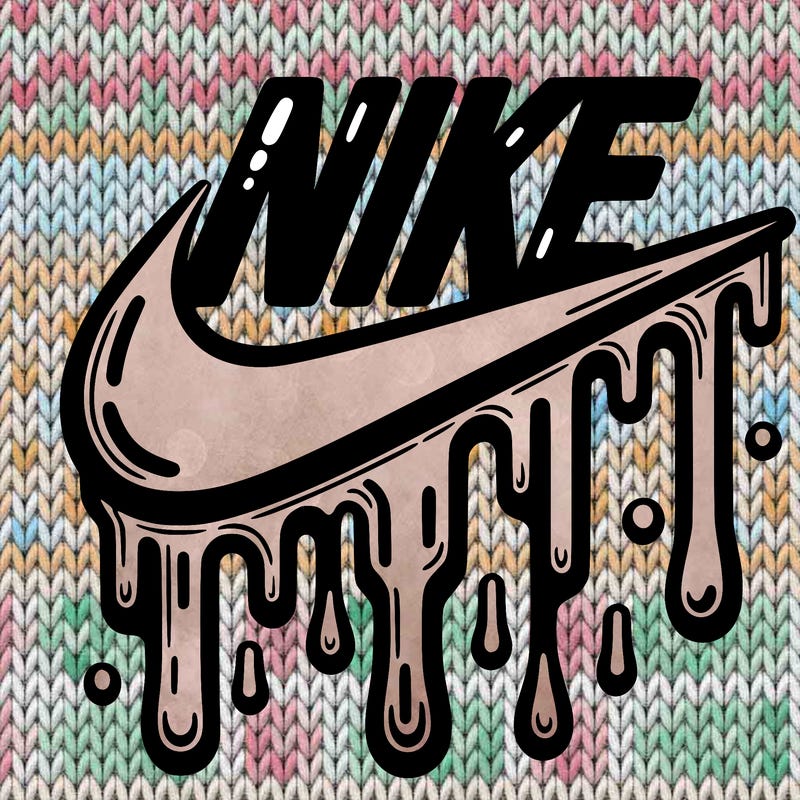 dripping nike logo