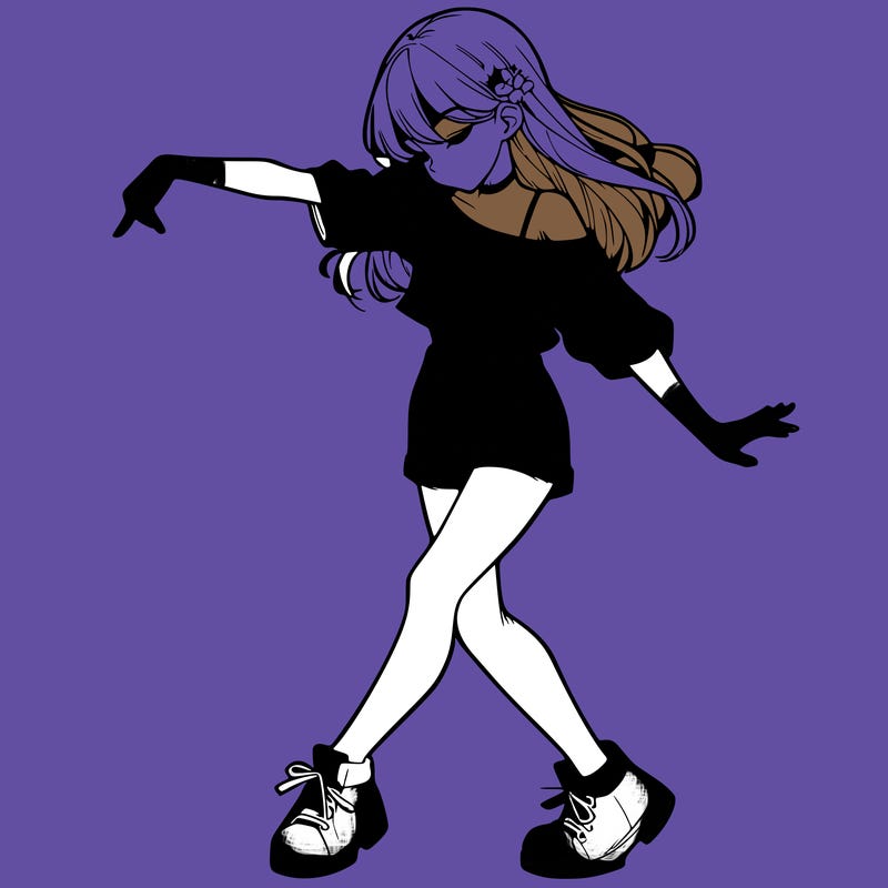 realistic girl danceing