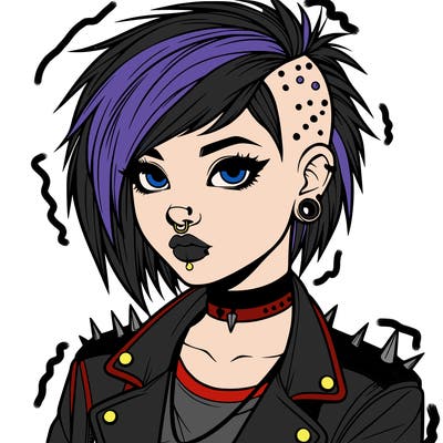 realistic punk girl