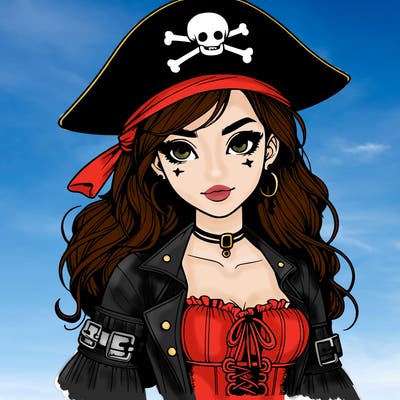 realistic pirate girl