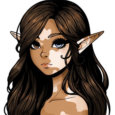 elf girl realistic dark fantasy