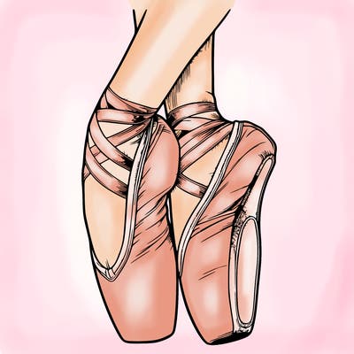 realistic point shoes ballet