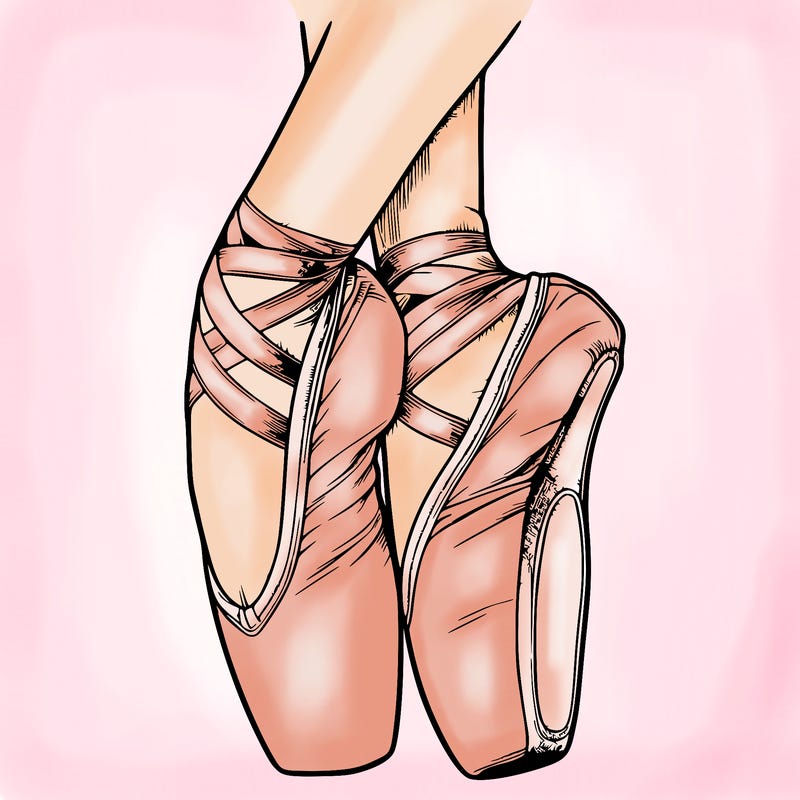 realistic point shoes ballet