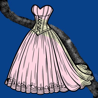 wedding dress-corset and a long and flowy skirt