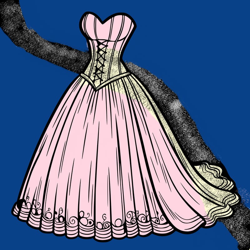 wedding dress-corset and a long and flowy skirt