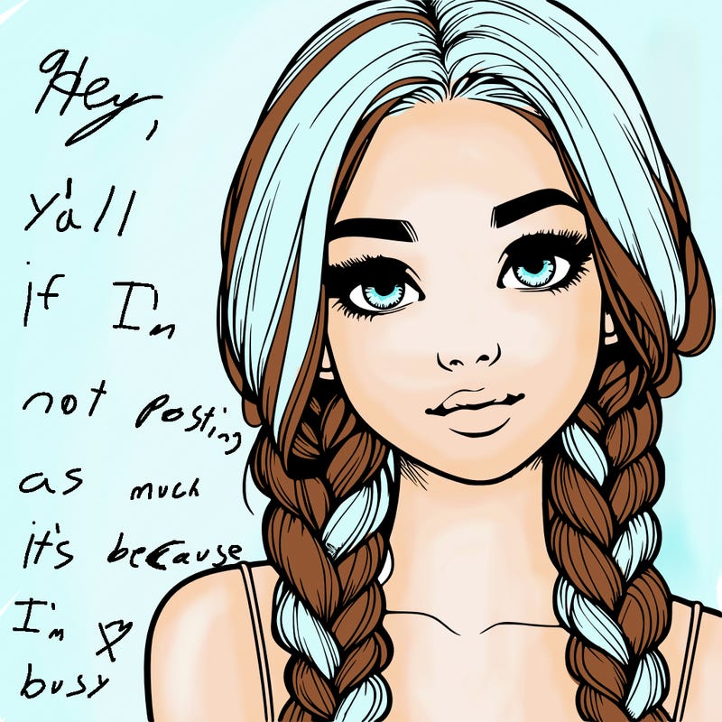 realistic girl with braids